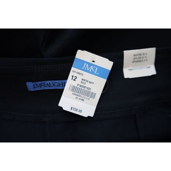 J. McLaughlin 0169261022 Women's Sz 12 Winter Navy Blue Ivy Stretch Pants - Picture 4 of 10